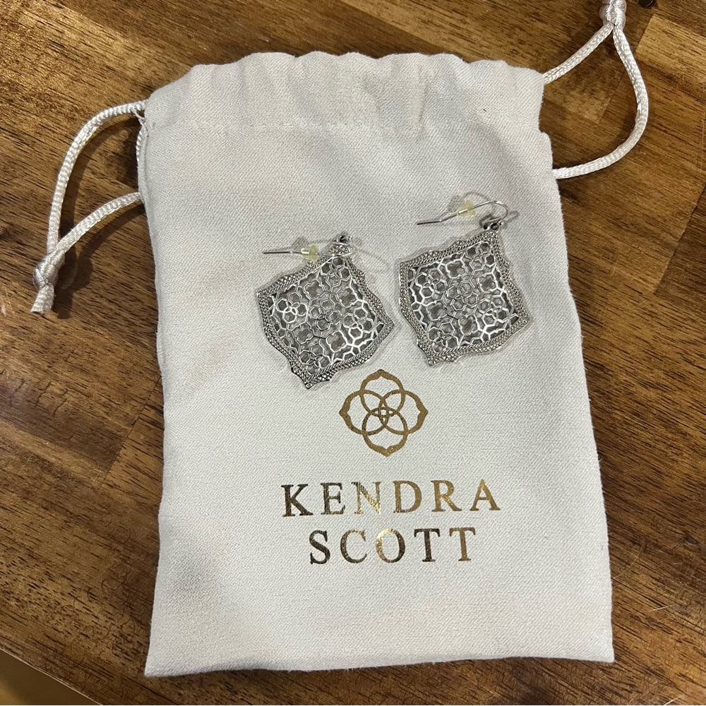 Kendra Scott Kirsten Silver Drop Earrings